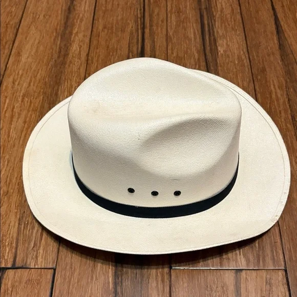 Dobbs Cowboy Hat Ivory 6 7/8 - Picture 5 of 16
